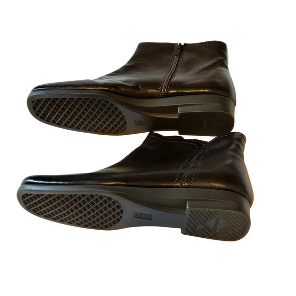 Aerosoles Snitch & Turn Zip Up Ankle Boots 10.5 Double Trouble 2 Brown Leather - Picture 3 of 9
